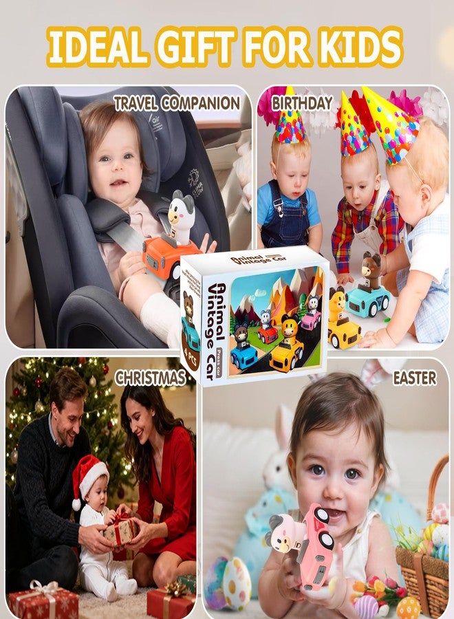 SUPVIB Press to Go Car Toys for Toddlers 1-3, Animal Baby Car Toys,Gifts for One Year Old Boys,Infant Play Vehicle Set for 6-9-12-18 Months,1st Birthday Valentine's Day Gift for 1-2 Years Old Boy Girl - Image 2